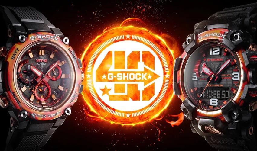 Banner 40 Jahre G-Shock Uhren