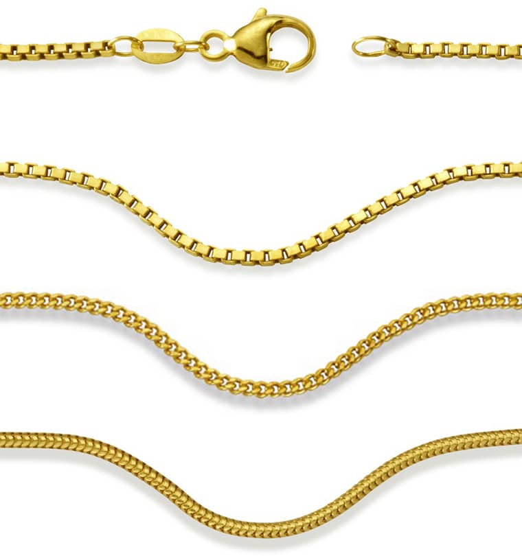 Klassische Halsketten in Gold