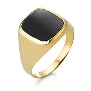 Gold Ring Pure mit Onyx