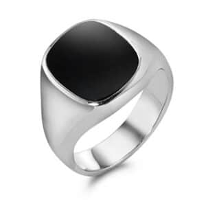 Silber Ring Pure mit Onyx